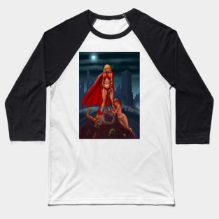 Little Red Riding Hood after Frazetta Baseball T-Shirt